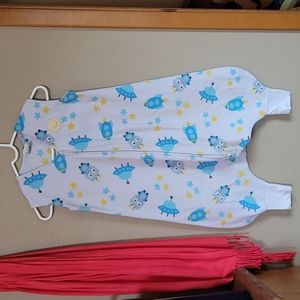 Halo Sleepsack Early Walker Fleece - X-Large - White w/ Blue & Yellow